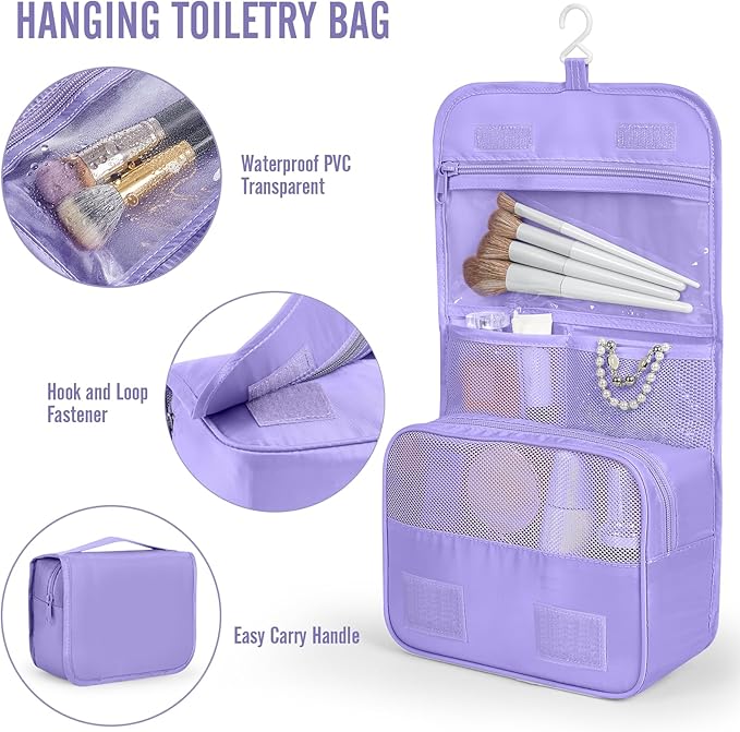 Veken 10 Set Packing Cubes for Travel Essentials, Suitcase Organizer Bags in 4 Sizes, Carry-On Luggage Accessories with Large Laundry Bag & Passport Holder, Must-Have for Airplane, Road Trip & Camping