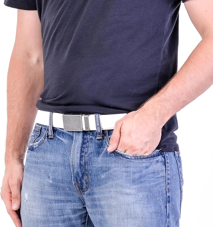 Mission Belt Men's Leather Ratchet Belt, 40mm Metal Collection