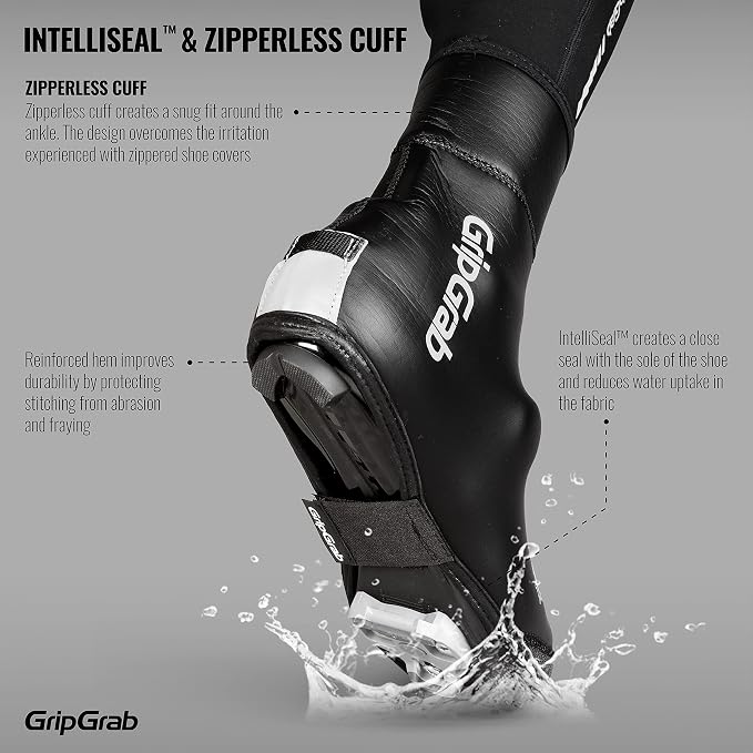 GripGrab Arctic Waterproof Deep Winter Road Bike Overshoes Warm Thermal Fleece Lined Cold Weather Cycling Shoe Covers