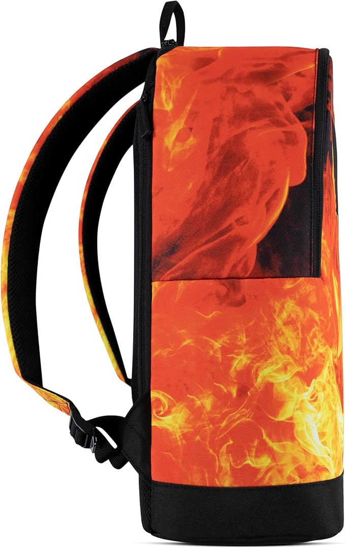 Hurley Unisex-Kids Graphic Backpack, Fire, One Size