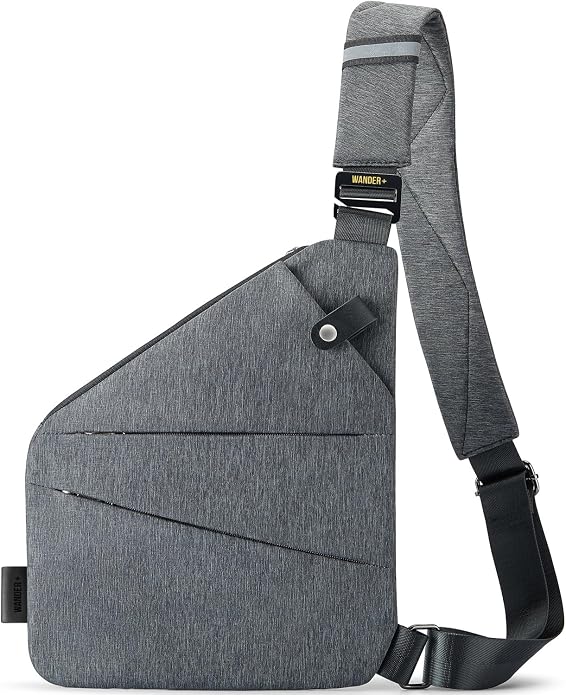 WANDER PLUS® Anti Theft Crossbody Travel Bag for Women Men, Multi-Pocket Crossbody Bag, Slim Sling Bag