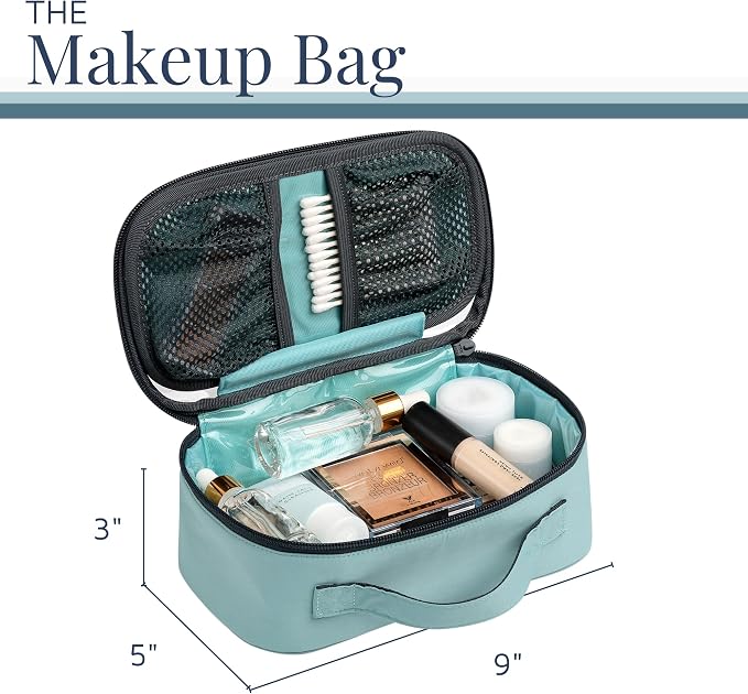 Toiletry Bag Kit 3 Piece Set: Hanging Travel Toiletry Bag + 311 TSA Cosmetic Liquid Bag + Accessory Organizer Pouch