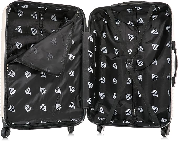 InUSA RESILIENCE Luggage with Spinner Wheels | Durable Lightweight Hardshell Suitcase, Spacious Travel Bag with Handle and Trolley | 20-Inch Carry On Small Luggage | Sand