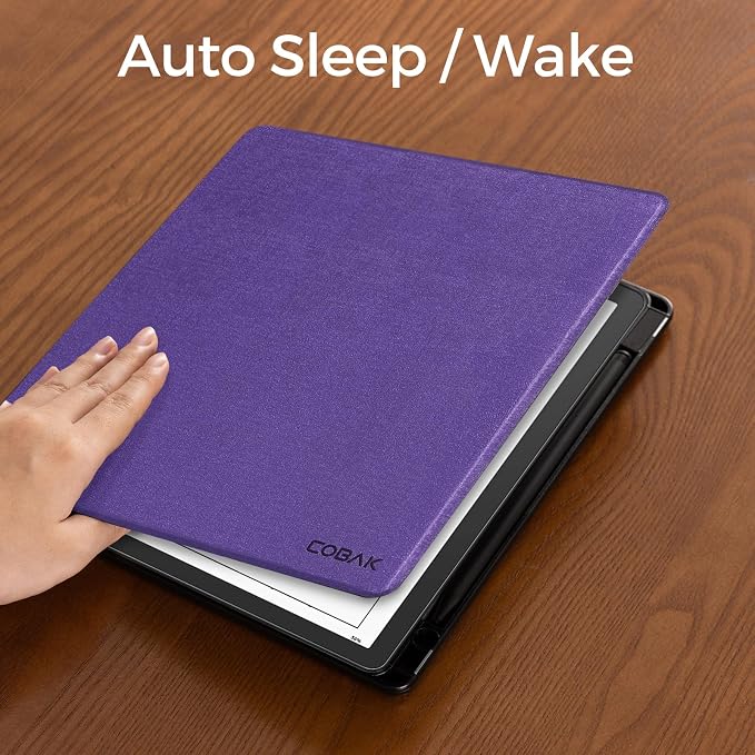CoBak Case for Kindle Scribe - All New PU Leather Cover with Auto Sleep Wake Feature for Kindle Scribe 10.2" 2022 & 2024 Released with Pen Holder