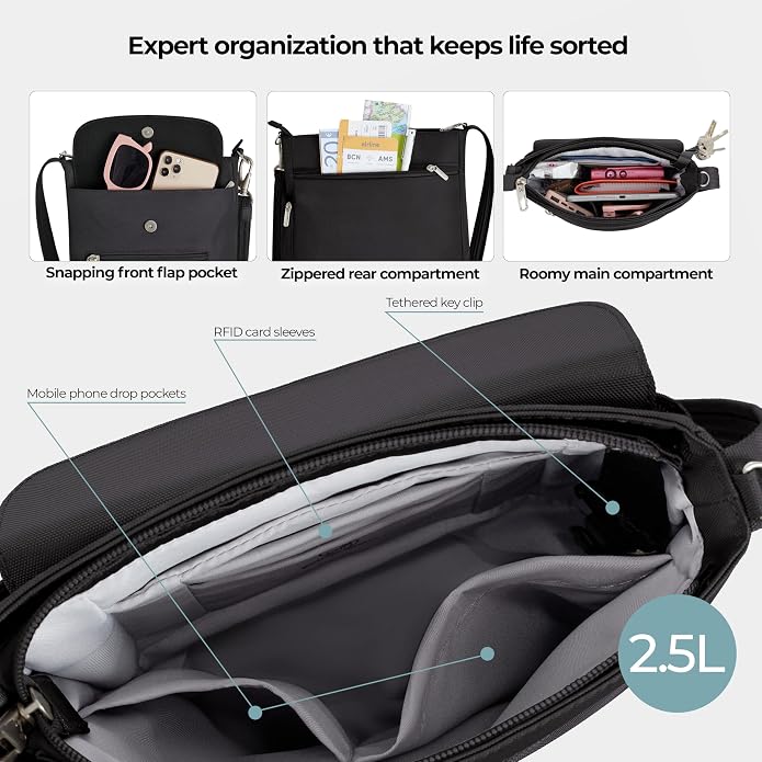 Travelon Anti-Theft Classic Mini Shoulder Bag