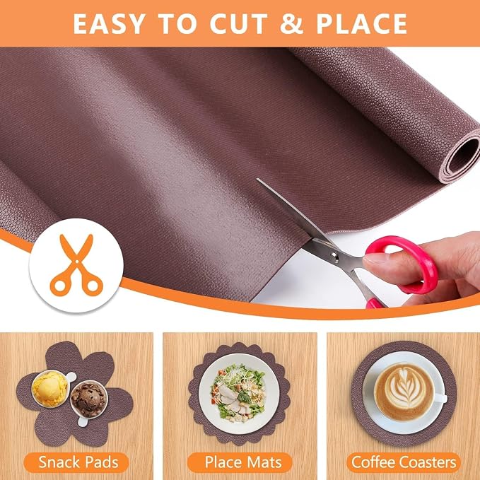 WochiTV Shelf Liner for Cabinets, Drawer 11.8 x 354 inches, Non Adhesive Non Slip Foam Mat for Kitchen, Pantry, Bathroom, Cupboard, Garage, Closet, Shelves, Drawer, Tool Box, Brown