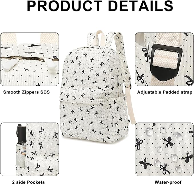 LEDAOU Backpack for Girls School Bag Kids Bookbag Teen Backpack Set Daypack with Lunch Bag and Pencil Case | Kids, Bookbag, Daypack, with Lunch Bag, and Pencil Case