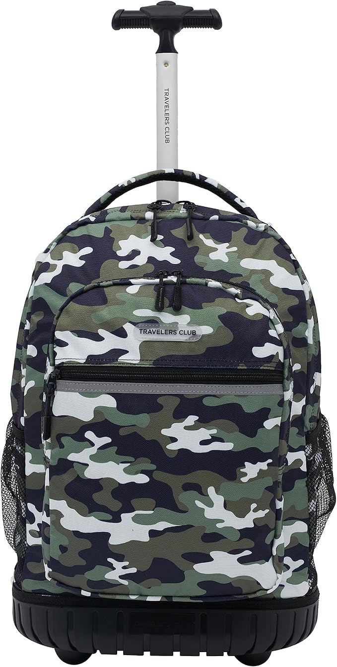 Travelers Club 18" Rolling Backpack with Shoulder Straps, Camo