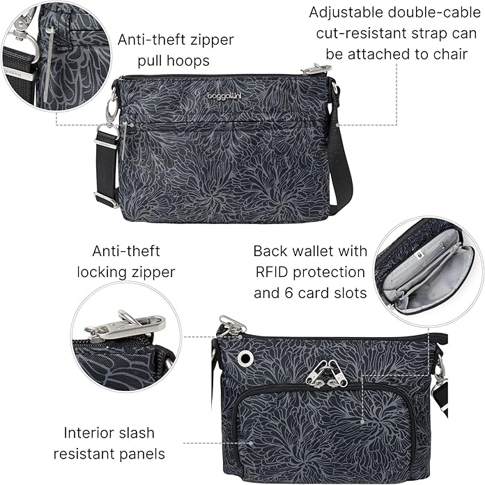 Baggallini Securtex™ Anti-Theft Memento Crossbody