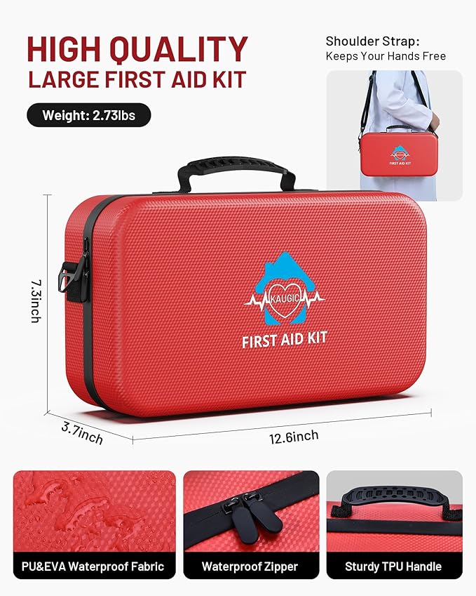 500 Pcs First Aid Kit for Travel/Camping/Businesses/Home/Car, Waterproof Emergency Kit for Hiking, Sports, Truck, Office, Vehicle & Outdoor Emergency Supplies, Well-Organized Home Travel Essentials