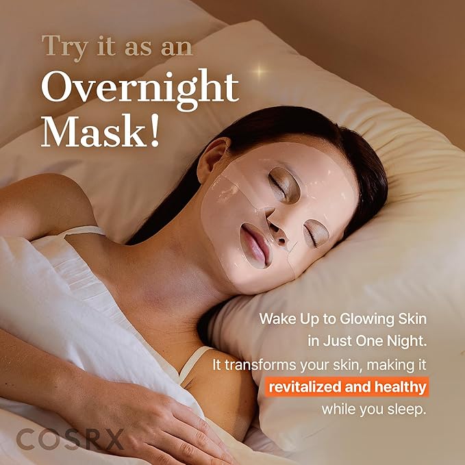 COSRX 5 PDRN Hyaluronic Acid Vital Hydrating Hydrogel Mask, Overnight Hydrogel Face Mask for Glass Glow Skin & Firming with Salmon DNA, Centella PDRN, Mothers day gift, Korean Skin Care (34g x 3ea)