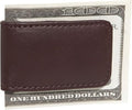 Royce Leather Magnetic Money Clip In Genuine Leather With Suede Lining Money Belt, Burgundy