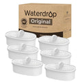 [Original] Waterdrop PF-01A Water Filter Replacement for Waterdrop Pitcher and Dispenser Filtration System, NSF Certified, Reduces Lead, PFAS, PFOA/PFOS, Last Up to 200 Gallons, 6 Pack