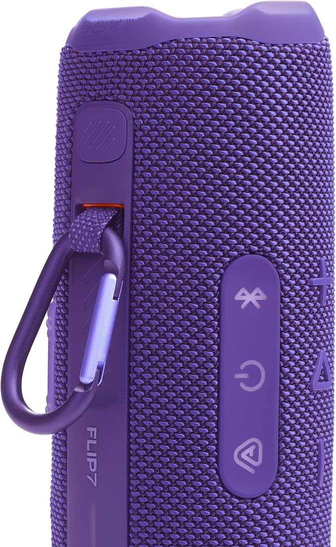 JBL Flip 7 - Portable Waterproof and Drop-Proof Speaker, Bold JBL Pro Sound with AI Boost, 16Hrs of Playtime, and PushLock System with Interchangeable Accessories (Purple)