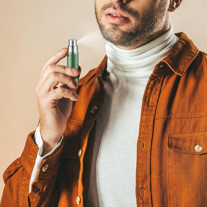 Motiskyy 105 Pcs 5 ml Refillable Perfume Atomizers Bulk - Mini Travel Cologne Sprayers with Refill Pump & Transfer Tool for Perfume Makers & Small Studios(Morandi Color)