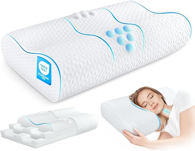 Pillow 16x24 inches - Hotel Down Bed Pillow for Sleeping, Bed Pillow for Back, Stomach, Side Sleepers