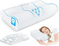 Cervical Neck Pillow for Pain Relief- Queen Size Adjustable Cooling Pillow for Sleeping, Memory Foam Pillows for Neck Shoulder, Ergonomic Contour Bed Pillow for Side, Stomach & Back Sleepers