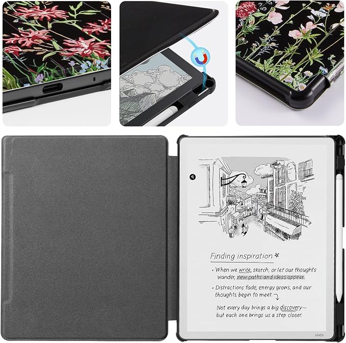 CoBak Case for 11" Kindle Scribe 3rd Generation 2025, Kindle Scribe Colorsoft - All New PU Leather Cover with Auto Sleep Wake, Pen Holder for Scribe 11" 2025 Released