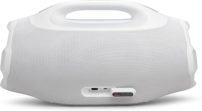 JBL Boombox 4 - Most Powerful JBL Portable Waterproof Speaker with Massive JBL Pro Sound, Up to 34 Hours of Playtime, & Multi-Speaker Connection by Auracast™ (White)