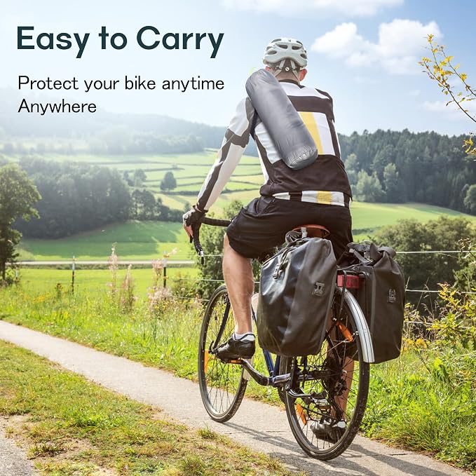 Bike Cover Storage Heavy Duty Storage Tent Outdoor Portable Bicycle Tent PU4000 Waterproof Cloth Durable 210D Oxford Fabric,Protect Against Wind, Rain, Snow, Dust W/Travel Bag