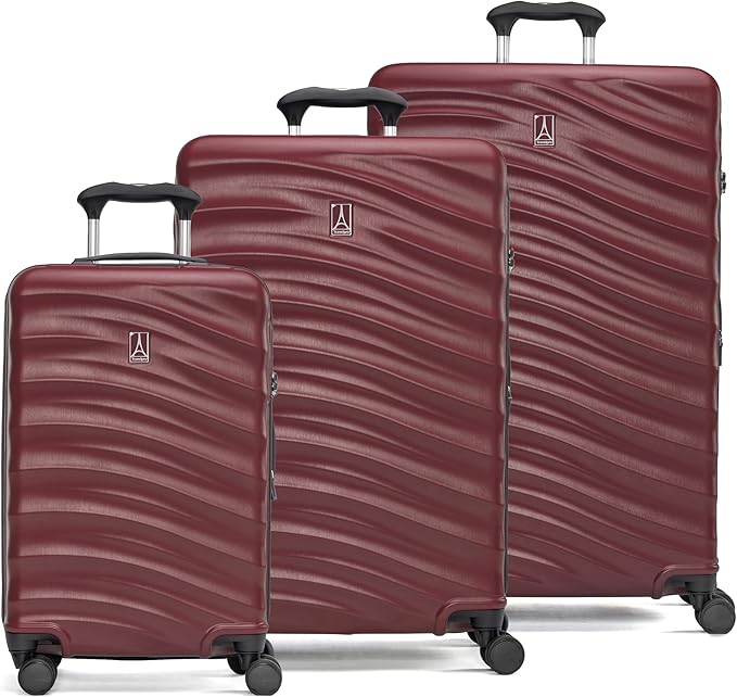 Travelpro Maxlite Air V2 Hardside Expandable Luggage, 8 Spinner Wheels, Lightweight Hard Shell, TSA lock, Cabernet, 3-Piece Set (20/25/28)