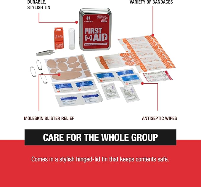 Adventure Medical Kits First Aid, 0.5 Tin Red - (Pack of 2)