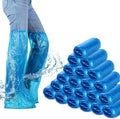 SATINIOR 40 Pieces/ 20 Pairs Disposable Boot Covers Long Plastic Waterproof Shoes Cover Over the Knee for Men Women Outdoor Rain and Snow