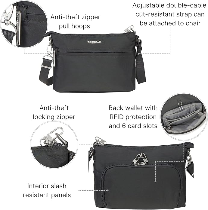 Baggallini Securtex™ Anti-Theft Memento Crossbody