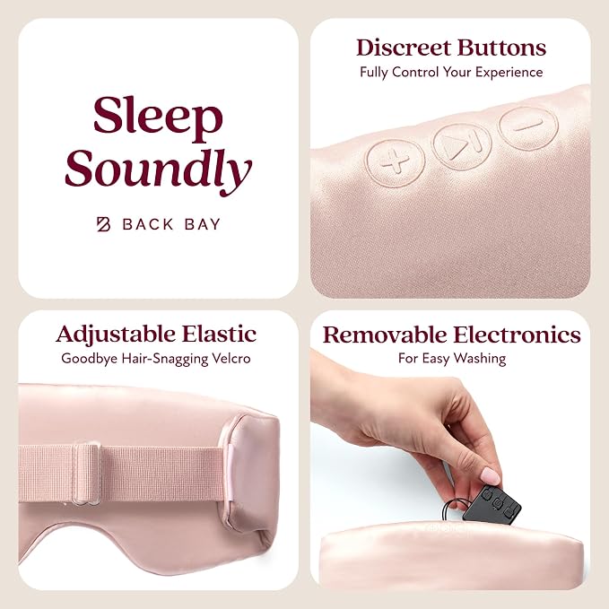 SilkSound 100% Mulberry Silk Bluetooth Sleep Mask, Skin-Friendly Sleeping Eyemask with Bluetooth Headphones, Sleep Gifts for Women, Silk Eyemask Headband Headphones for Sleeping Side Speakers