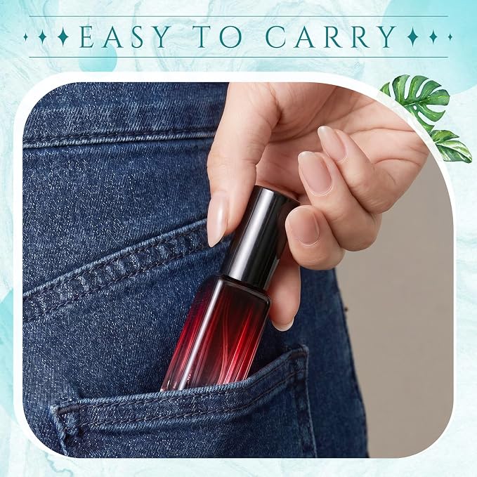 Domensi 20 Pcs 10/15/20/30 ml Perfume Travel Refillable Glass Bottles Spray Bottle Perfume Atomizer for Cologne Dispenser Leak-proof Fragrance Bottles Atomizer Pump Kit (15 ml,Amber Color)