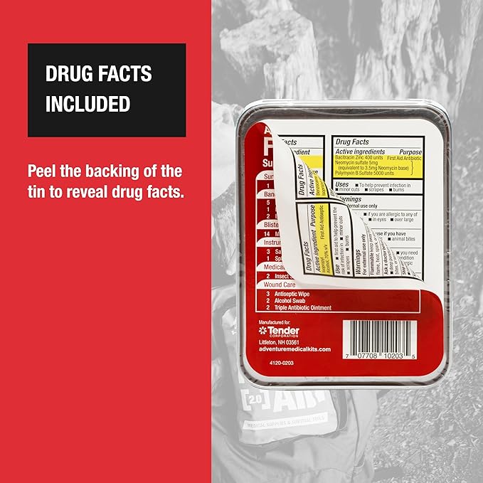 Adventure Medical Kits First Aid, 0.5 Tin Red - (Pack of 2)