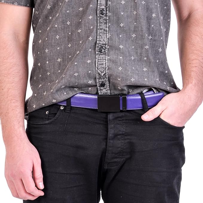 Mission Belt Men's Leather Ratchet Belt, 40mm Metal Collection
