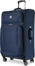 Skyway Epic Softside Large Checked Luggage - Lightweight Suitcase with Wheels | TSA Approved Travel Bag | Spinner Suitcase | Large Luggage Set with Telescoping Handle, 28 inch, Surf Blue