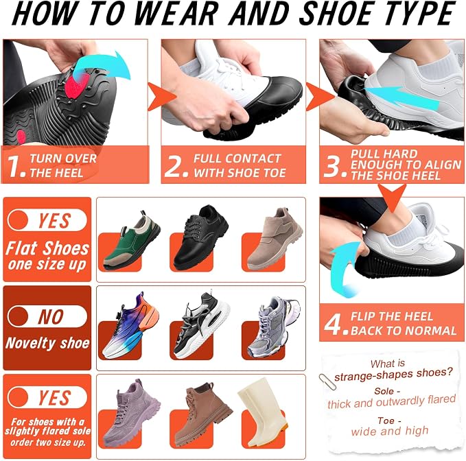 LG01 Crews Crew Guard Fuel oil Resistant (FO) Shoe Covers- CE/ASTM Anti-slip & Waterproof Rubber Overshoes for Work, Non-Slip Safety Protectors for Kitchen/Medical/Industry (White, XL（US Men 8-9.5）)