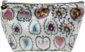 Jacaranda Living Small Cosmetic Bag - Water-Resistant, PVC-Lined, Compact & Travel Ready Make Up Bag, Easy to Clean - Wild Things Print