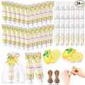 Lounsweer 24 Sets Lemon Baby Shower Hand Cream and Lip Balm Favors for Guests Sweet Like a Lemon Party Gifts with Organza Bags and Cards Travel Size Lotion Set for Bridal Shower Summer Birthday