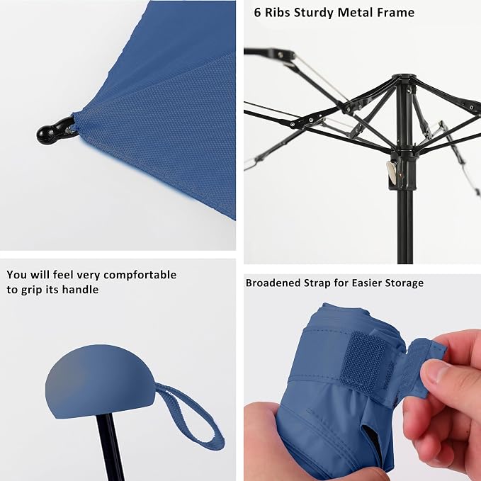 BAODINI Travel Essentials Mini Umbrella for Purse With Case Small Compact UV Sun Protection Lightweight Tiny Pocket Manual Open Close Umbrella for Women Kids and Men Fits Purse Backpack