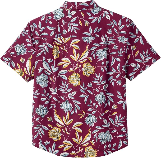 Silverts Men’s Adaptive Clothing Magnetic Button Shirt, Assisted Dressing Short Sleeve Top for Elderly, Rehab & Care Wear