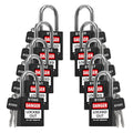TRADESAFE Lockout Tagout Locks Set - 10 Black Lockout Locks Keyed Different, 2 Keys Per Loto Lock, OSHA Compliant Lock Out Tag Out Padlocks, Safety Padlocks for Electrical Lockout Tag Out Kits
