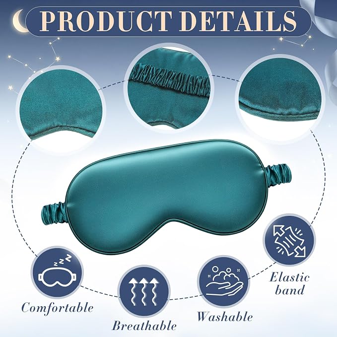 Cuffbow 36 Pcs Silk Sleep Eye Masks Bulk Satin Eye Cover Blindfold Eyeshade with Adjustable Elastic Strap for Women Men Sleeping Travel Wedding Gift(Green, Pink, Gray, Black)