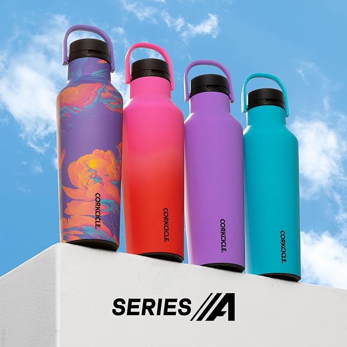 Corkcicle Sport Canteen - Keeps Drinks Cold 25 Hours - Stainless Steel Water Bottle - Triple-Insulated - Spill-Proof - Summer Drinkware Gift - Keeps Drinks Ice Cold - 32 oz - Powder Blue