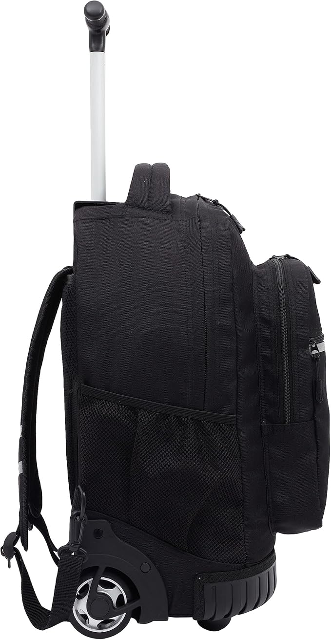 Travelers Club 18" Rolling Backpack with Shoulder Straps, Black