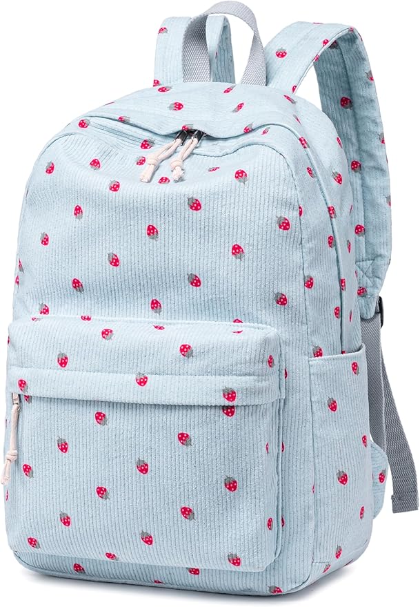 Bluboon School Backpack for Teen Girls Bookbags Elementary High School Corduroy Laptop Bags Women Travel Daypacks