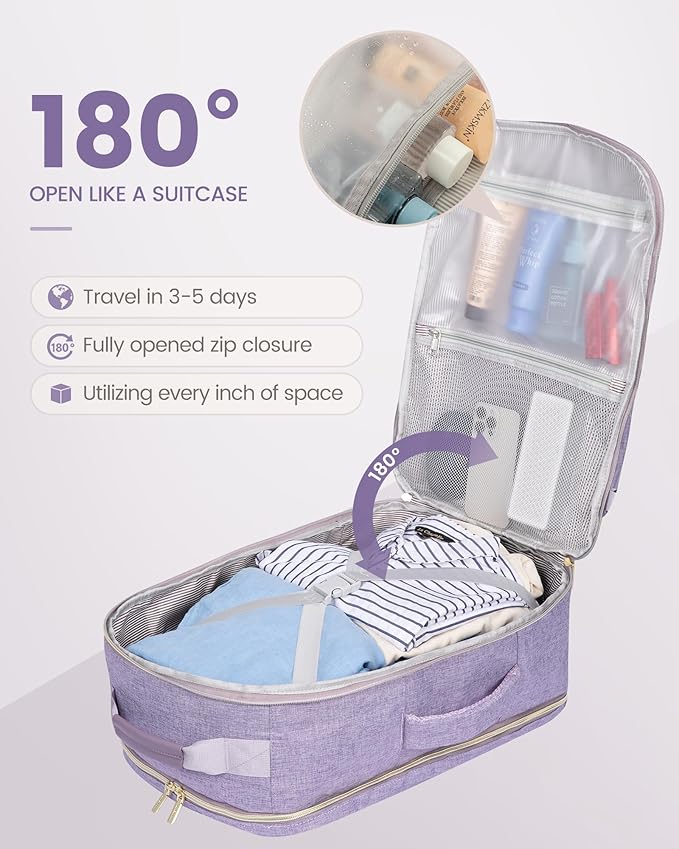 LOVEVOOK 40L Travel Backpack Flight Approved Carry on Backpack,3 Packing Cubes,Waterproof Personal Item Travel Bag,TSA Carry on Luggage Suitcase Travel Essentials,Gifts for Women & Men,fits 17" Laptop