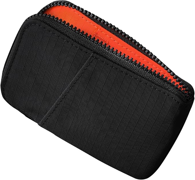 ALPAKA Zip Card Pouch - Card Wallet and Coin Pouch - Holds 12-20 Cards and Cash Holder with Black Axoflux, RFID Blocking Weatherproof Material