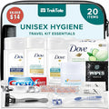 20 Piece Unisex Travel Hygiene Kit with Toiletries & Personal Care Essentials, TSA-Compliant, Individual and Bulk Packs Available