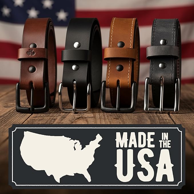Main Street Forge American Made Leather Belts for Men | Men's Leather Belt | Made in the USA Mens Belt