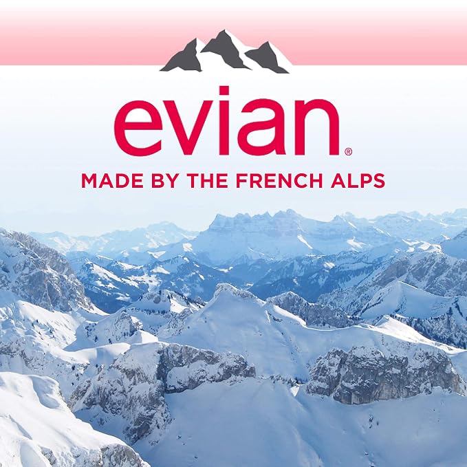 Evian Natural Spring Water, 330 ML (11.15 fl oz) bottles, 24 pack