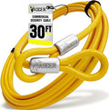 Vascer Commercial Heavy Duty Braided Galvanized Steel Theft Deterrent Security Cable with Looped Ends. (1/2 Inch Thick, 7x19 Construction, 30 Feet)