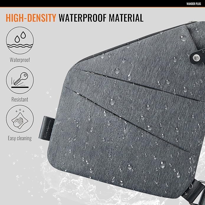 WANDER PLUS® Anti Theft Crossbody Bag, Shoulder Bag Anti-theft Design for Travel, Sport, Work